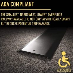 Wiremold OFR Series Over Floor Raceway 8 ft. Channel Base and Cover by Legrand -Legrand Sales black legrand cord covers ofrbc 8r 4f 1000