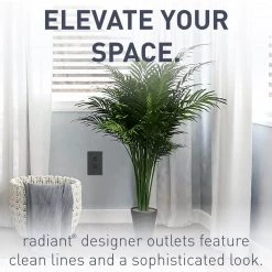 Radiant 15 Amp 125-Volt Tamper Resistant Residential Decorator Duplex Outlet, Black by Legrand 17 Radiant 15 Amp 125-Volt Tamper Resistant Residential Decorator Duplex Outlet, Black by Legrand -Legrand Sales black legrand electrical outlets receptacles 885trbkcc8 44 1000