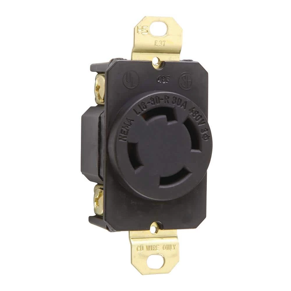 Pass & Seymour Turnlok 30 Amp 480-Volt NEMA L16-30R Locking Receptacle by Legrand 3 Pass & Seymour Turnlok 30 Amp 480-Volt NEMA L16-30R Locking Receptacle by Legrand