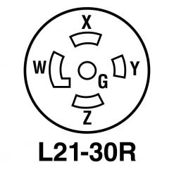 Pass & Seymour Turnlok 30 Amp 120/208-Volt NEMA L21-30R Locking Receptacle by Legrand -Legrand Sales black legrand electrical outlets receptacles l2130r c3 1000