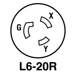 Pass & Seymour Turnlok 20 Amp 250-Volt NEMA L6-20R Locking Receptacle by Legrand -Legrand Sales black legrand electrical outlets receptacles l620rccv3 c3 1000