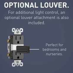 Radiant 15 Amp Tamper Resistant Residential Decorator Duplex Outlet, Black by Legrand -Legrand Sales black legrand electrical outlets receptacles ntl885trbkcc6 1f 1000