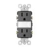 Radiant 15 Amp Tamper Resistant Residential Decorator Duplex Outlet, Black by Legrand -Legrand Sales black legrand electrical outlets receptacles ntl885trbkcc6 64 1000