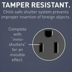 Radiant 15 Amp Tamper Resistant Residential Decorator Duplex Outlet, Black by Legrand -Legrand Sales black legrand electrical outlets receptacles ntl885trbkcc6 fa 1000