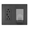 Radiant 15 Amp 125-Volt Decorator Duplex Outlet Tamper Resistant USB Wireless Charger with Wall Plate USB, Black by Legrand -Legrand Sales black legrand electrical outlets receptacles rwc826usbbkccv2 64 1000