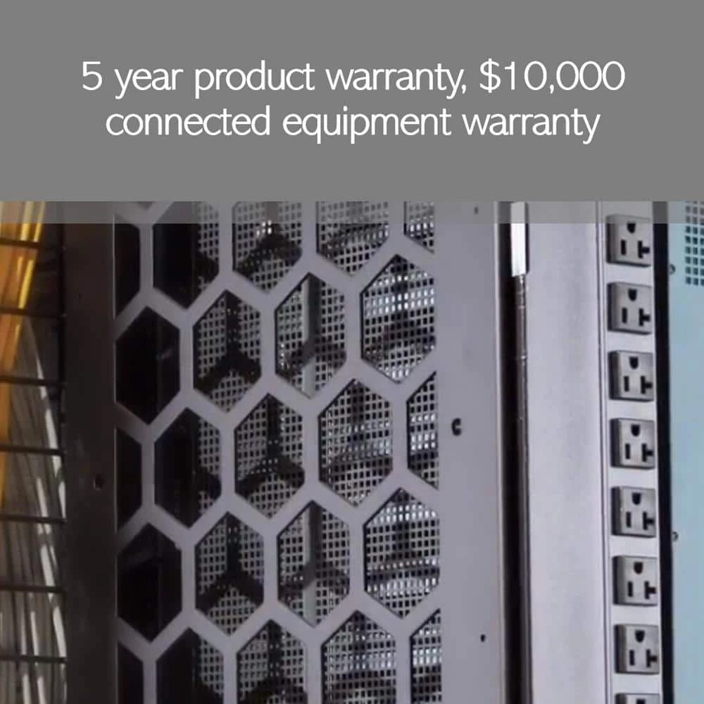 Wiremold Perma Power 8-Outlet 15 Amp Rackmount Computer Grade Surge Strip with Lighted On/Off Switch, 15 ft. Cord by Legrand 4 Wiremold Perma Power 8-Outlet 15 Amp Rackmount Computer Grade Surge Strip with Lighted On/Off Switch, 15 ft. Cord by Legrand - Image 2