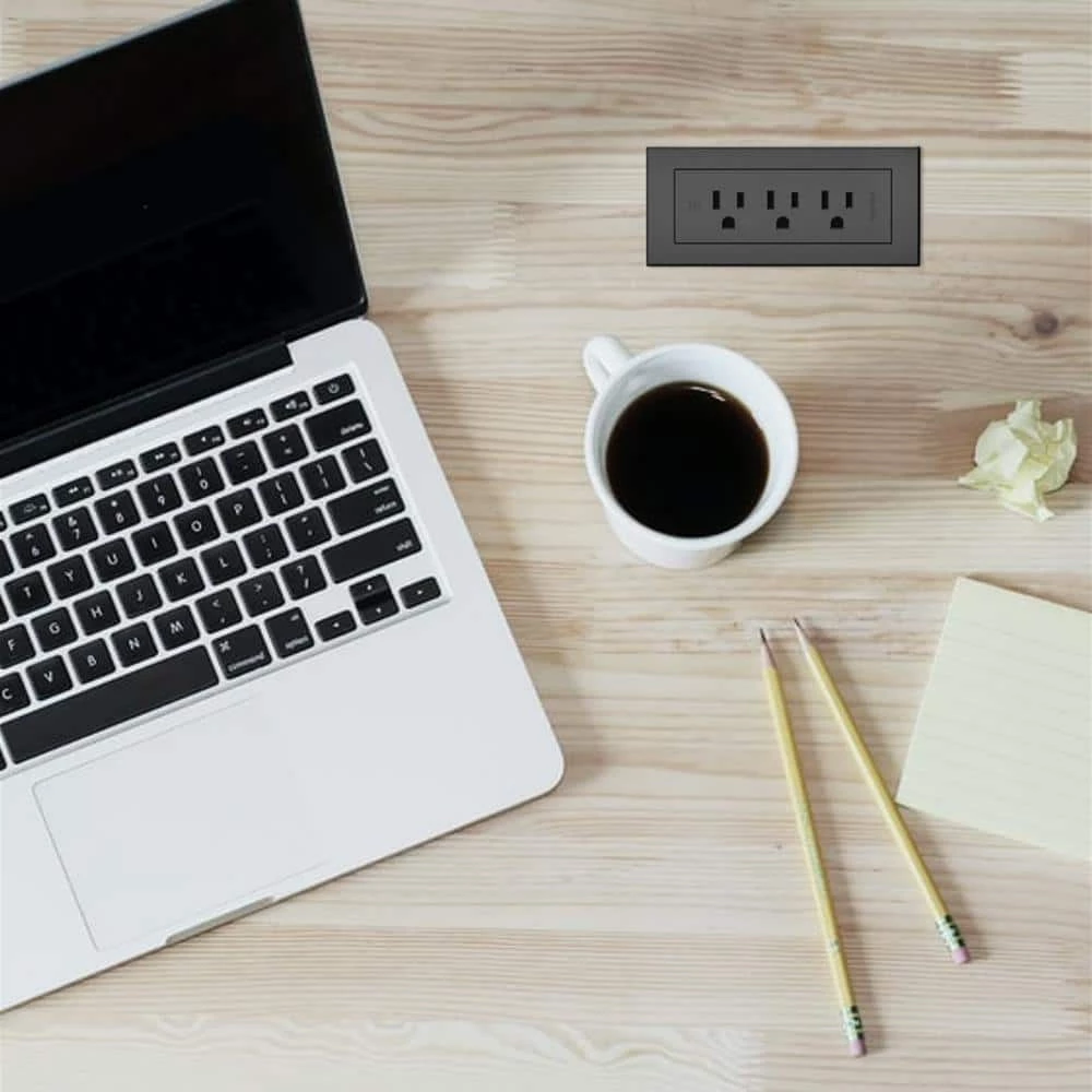 6 ft. Cord 15 Amp 3-Outlet Radiant Furniture Power Strip, Black by Legrand 5 6 ft. Cord 15 Amp 3-Outlet Radiant Furniture Power Strip, Black by Legrand - Image 3