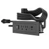 6 ft. Cord 15 Amp 2-Outlet, Switch and 2 Type A/C USB Radiant Furniture Power Strip in Black by Legrand -Legrand Sales black legrand power strips rdszcbk 64 1000
