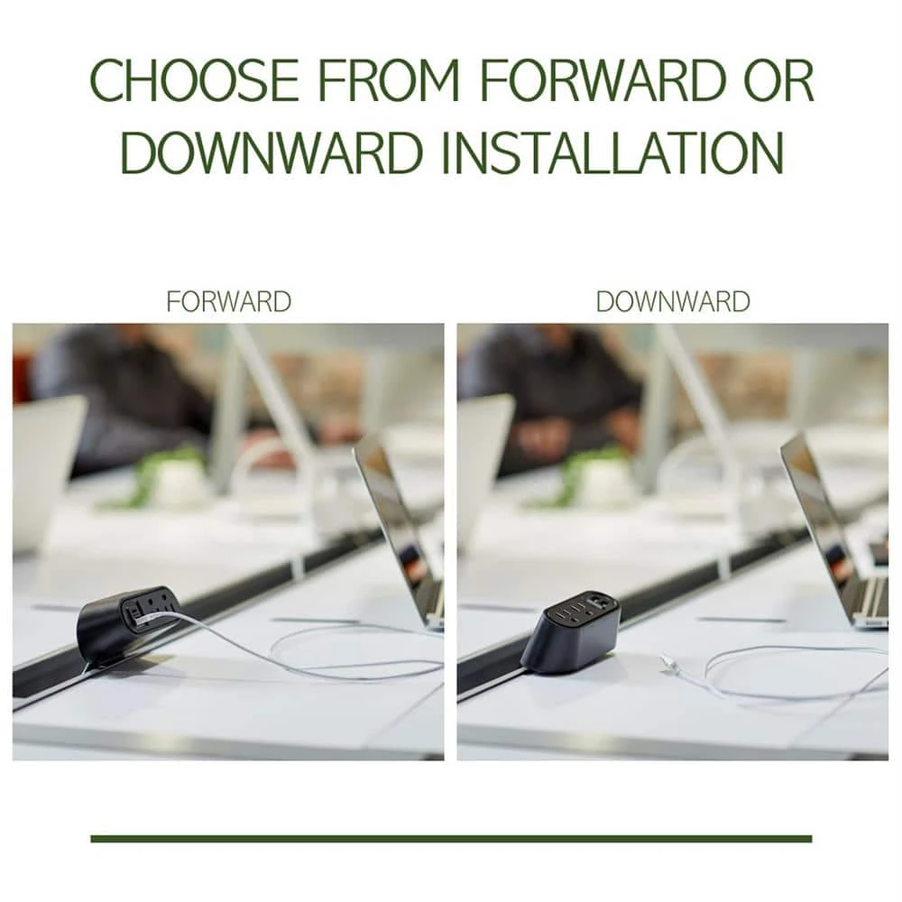 Wiremold 3-Outlet Desktop Power Strip Center Kit with USB A, 6 ft. Cord, Black by Legrand 7 Wiremold 3-Outlet Desktop Power Strip Center Kit with USB A, 6 ft. Cord, Black by Legrand - Image 5