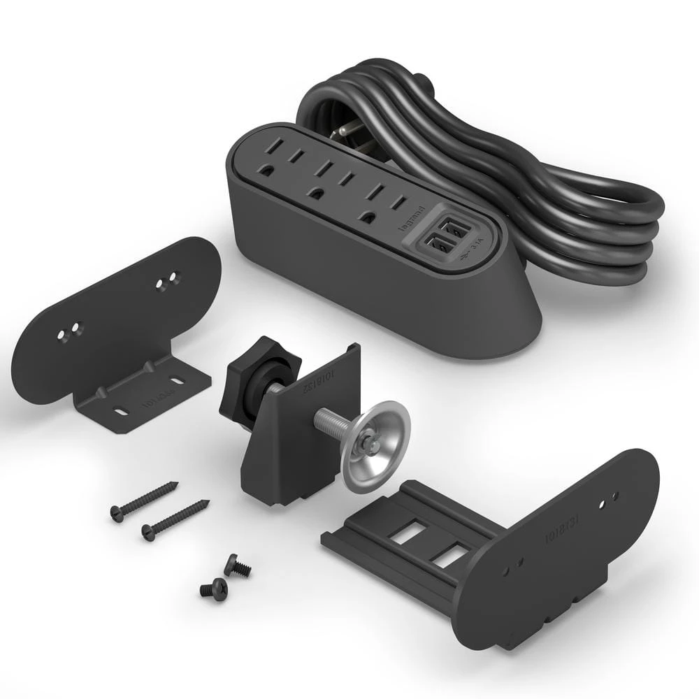 Wiremold 3-Outlet Desktop Power Strip Center Kit with USB A, 6 ft. Cord, Black by Legrand 3 Wiremold 3-Outlet Desktop Power Strip Center Kit with USB A, 6 ft. Cord, Black by Legrand