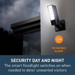 Netatmo Smart Home 1080P No Subscription Outdoor Weatherproof Security Camera with Siren by Legrand -Legrand Sales black legrand wired security cameras nocsus 4f 1000
