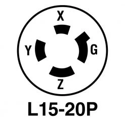 Pass & Seymour Turnlok 20 Amp 250-Volt NEMA L15-20P Locking Plug by Legrand -Legrand Sales black white legrand electrical plugs connectors l1520p 4f 1000