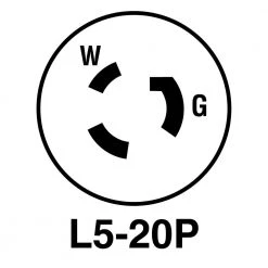 Pass & Seymour Turnlok 20 Amp 125-Volt NEMA L5-20P Locking Plug by Legrand -Legrand Sales black white legrand electrical plugs connectors l520pccv3 c3 1000