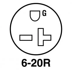 Pass & Seymour Extra-Hard Use 20 Amp 250-Volt NEMA 6-20R Straight Blade Connector by Legrand -Legrand Sales black white legrand electrical plugs connectors ps5469xccv4 1f 1000
