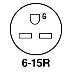 Pass & Seymour Extra-Hard Use 15 Amp 250-Volt NEMA 6-15R Straight Blade Connector by Legrand 13 Pass & Seymour Extra-Hard Use 15 Amp 250-Volt NEMA 6-15R Straight Blade Connector by Legrand -Legrand Sales black white legrand electrical plugs connectors ps5669xccv4 1f 1000