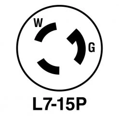 Pass & Seymour Turnlok 15 Amp 277-Volt NEMA L7-15P Locking Plug by Legrand -Legrand Sales black white legrand electrical plugs connectors psl715p c3 1000