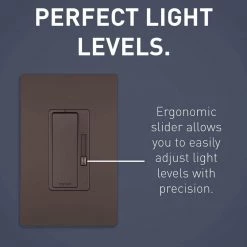 Radiant 450 Watt Single Pole/3-Way LED/CFL/Incandescent Dimmer, Dark Bronze by Legrand -Legrand Sales dark bronze legrand dimmers rhcl453pdbccv4 c3 1000