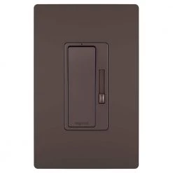 Radiant 450-Watt Single Pole/3-Way LED/CFL/Incandescent Dimmer with Wall Plate with Dark Bronze by Legrand