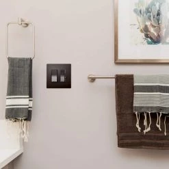 Radiant 450-Watt Single Pole/3-Way LED/CFL/Incandescent Dimmer with Wall Plate with Dark Bronze by Legrand -Legrand Sales dark bronze legrand dimmers rhcl453pwpdb 66 1000