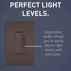 Radiant 450-Watt Single Pole/3-Way LED/CFL/Incandescent Dimmer with Wall Plate with Dark Bronze by Legrand -Legrand Sales dark bronze legrand dimmers rhcl453pwpdb c3 1000