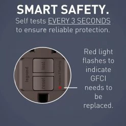 Radiant 15 Amp 125-Volt Tamper Resistant Self-Test GFCI Duplex Outlet with Night Light, Dark Bronze by Legrand -Legrand Sales dark bronze legrand electrical outlets receptacles 1597ntltrdbcc4 44 1000