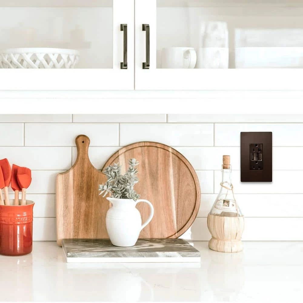 Radiant 15 Amp 125 Volt Tamper Resistant GFCI Residential/Commercial Decorator Duplex Outlet, Dark Bronze by Legrand 4 Radiant 15 Amp 125 Volt Tamper Resistant GFCI Residential/Commercial Decorator Duplex Outlet, Dark Bronze by Legrand - Image 2