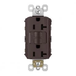 Radiant 20 Amp 125-Volt Tamper Resistant Self-Test GFCI Duplex Outlet, Dark Bronze by Legrand
