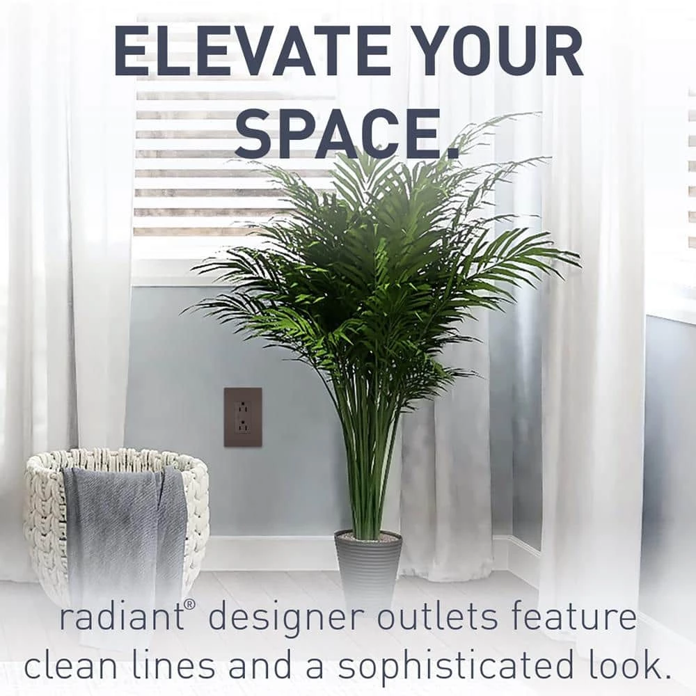 Radiant 15 Amp 125-Volt Tamper Resistant Decorator Duplex Outlet, Dark Bronze by Legrand 9 Radiant 15 Amp 125-Volt Tamper Resistant Decorator Duplex Outlet, Dark Bronze by Legrand - Image 7