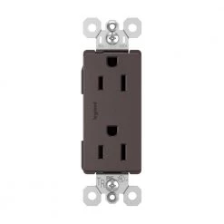 Radiant 15 Amp 125-Volt Tamper Resistant Decorator Duplex Outlet, Dark Bronze by Legrand
