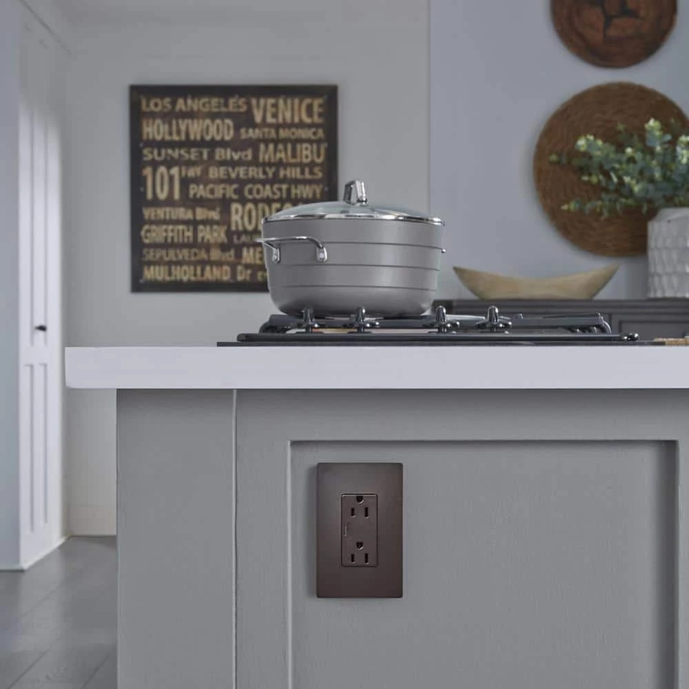 Radiant 15 Amp 125-Volt Tamper Resistant Decorator Duplex Outlet, Dark Bronze by Legrand 4 Radiant 15 Amp 125-Volt Tamper Resistant Decorator Duplex Outlet, Dark Bronze by Legrand - Image 2