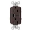 Radiant 15 Amp 125-Volt Decorator Duplex Outlet with 6.0 Amp Type A/C USB, Dark Bronze by Legrand 2 Radiant 15 Amp 125-Volt Decorator Duplex Outlet with 6.0 Amp Type A/C USB, Dark Bronze by Legrand -Legrand Sales dark bronze legrand electrical outlets receptacles r26usbac6dbccv4 64 1000