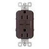 Radiant 15 Amp 125-Volt Decorator Duplex Outlet with 6.0 Amp Type C/C USB, Dark Bronze by Legrand -Legrand Sales dark bronze legrand electrical outlets receptacles r26usbcc6dbccv4 64 1000