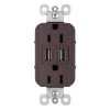Radiant 15 Amp 125 Volt Duplex Outlet with 3.1 Amp USB, Dark Bronze by Legrand 2 Radiant 15 Amp 125 Volt Duplex Outlet with 3.1 Amp USB, Dark Bronze by Legrand -Legrand Sales dark bronze legrand electrical outlets receptacles tm826usbdbccv4 64 1000