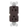 Radiant 20 Amp 125-Volt Spec Grade Tamper Resistant Heavy-Duty Decorator Duplex Outlet, Dark Bronze by Legrand -Legrand Sales dark bronze legrand electrical outlets receptacles tr26352rdbcc6 64 1000