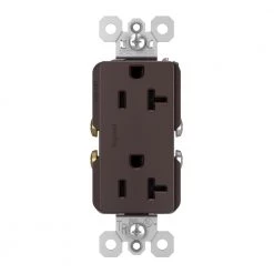 Radiant 20 Amp 125-Volt Spec Grade Tamper Resistant Heavy-Duty Decorator Duplex Outlet, Dark Bronze by Legrand