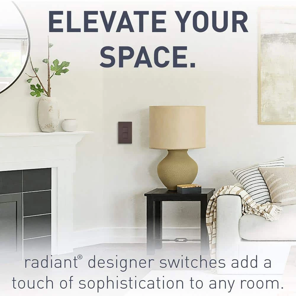 Radiant 15 Amp 120-Volt 2-Switch 3-Way plus 3-Way Combination Decorator Rocker Light Switch, Dark Bronze by Legrand 8 Radiant 15 Amp 120-Volt 2-Switch 3-Way plus 3-Way Combination Decorator Rocker Light Switch, Dark Bronze by Legrand - Image 6