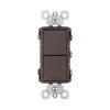 Radiant 15 Amp 120-Volt 2-Switch 3-Way plus 3-Way Combination Decorator Rocker Light Switch, Dark Bronze by Legrand -Legrand Sales dark bronze legrand light switches rcd33dbcc6 64 1000