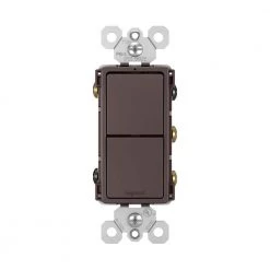 Radiant 15 Amp 120-Volt 2-Switch 3-Way plus 3-Way Combination Decorator Rocker Light Switch, Dark Bronze by Legrand