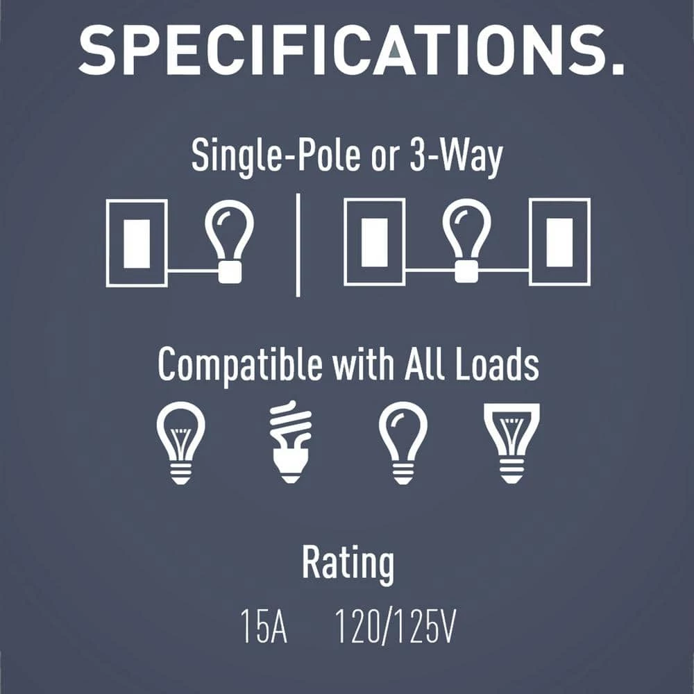 Radiant 15 Amp 120-Volt 2-Switch 3-Way plus 3-Way Combination Decorator Rocker Light Switch, Dark Bronze by Legrand 10 Radiant 15 Amp 120-Volt 2-Switch 3-Way plus 3-Way Combination Decorator Rocker Light Switch, Dark Bronze by Legrand - Image 8