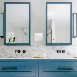 Adorne 2 Gang Decorator/Rocker Wall Plate, Gloss White (1-Pack) by Legrand -Legrand Sales gloss white1 legrand rocker light switch plates awp2gwh4 4f 1000