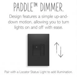Adorne Paddle 450-Watt Single-Pole/3-Way LED/CFL/Incandescent Dimmer, Graphite by Legrand -Legrand Sales graphite legrand dimmers adpd453lg2 4f 1000
