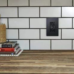 Radiant 15 Amp 125 Volt Tamper Resistant GFCI Residential/Commercial Decorator Duplex Outlet, Graphite by Legrand -Legrand Sales graphite legrand electrical outlets receptacles 1597trgcc4 1d 1000