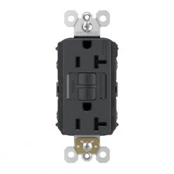 Radiant 20 Amp 125-Volt Tamper Resistant Self-Test GFCI Duplex Outlet, Graphite by Legrand