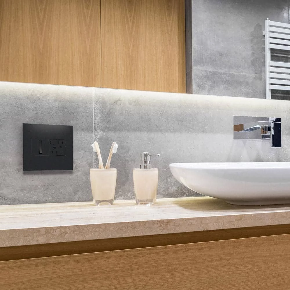 Adorne 15 Amp 125-Volt Tamper-Resistant Self-Test Duplex GFCI Outlet, Graphite by Legrand 7 Adorne 15 Amp 125-Volt Tamper-Resistant Self-Test Duplex GFCI Outlet, Graphite by Legrand - Image 5