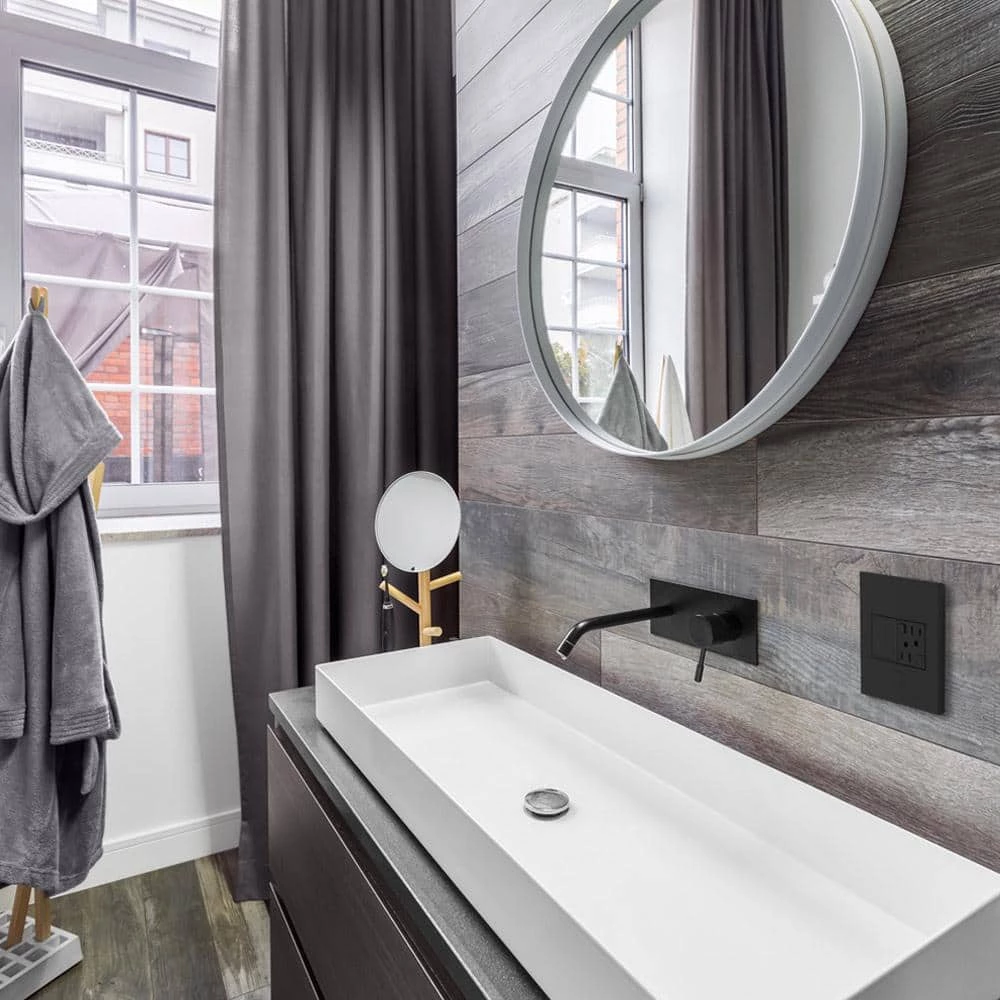 Adorne 15 Amp 125-Volt Tamper-Resistant Self-Test Duplex GFCI Outlet, Graphite by Legrand 4 Adorne 15 Amp 125-Volt Tamper-Resistant Self-Test Duplex GFCI Outlet, Graphite by Legrand - Image 2