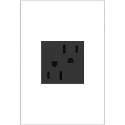 Adorne 15 Amp 125-Volt Tamper Resistant Duplex Outlet, Graphite by Legrand