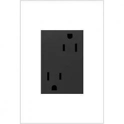 Adorne 15 Amp 125-Volt Tamper Resistant Plus-Size Duplex Outlet, Graphite by Legrand