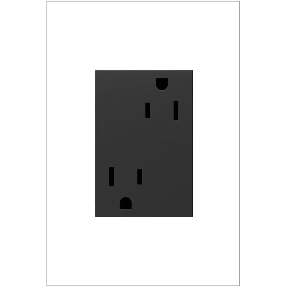 Adorne 15 Amp 125-Volt Tamper Resistant Plus-Size Duplex Outlet, Graphite by Legrand 3 Adorne 15 Amp 125-Volt Tamper Resistant Plus-Size Duplex Outlet, Graphite by Legrand