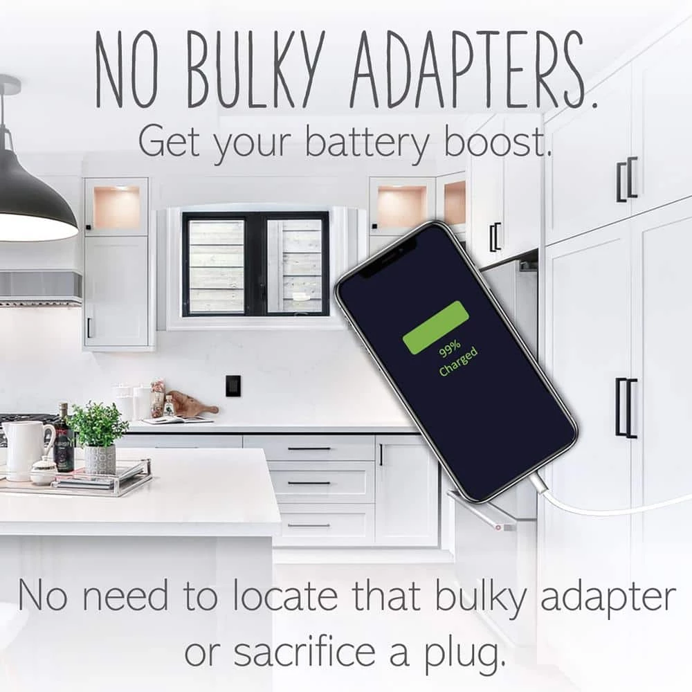 Adorne 15 Amp 120-Volt Duplex Outlet with 6.0 Amp Type A/C USB, Graphite by Legrand 7 Adorne 15 Amp 120-Volt Duplex Outlet with 6.0 Amp Type A/C USB, Graphite by Legrand - Image 5