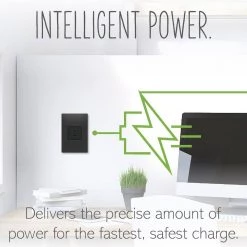 Adorne 6.0 Amp Ultra-Fast USB Type A/A Duplex Outlet, Graphite by Legrand 17 Adorne 6.0 Amp Ultra-Fast USB Type A/A Duplex Outlet, Graphite by Legrand -Legrand Sales graphite legrand electrical outlets receptacles arusb2aa6g4 44 1000